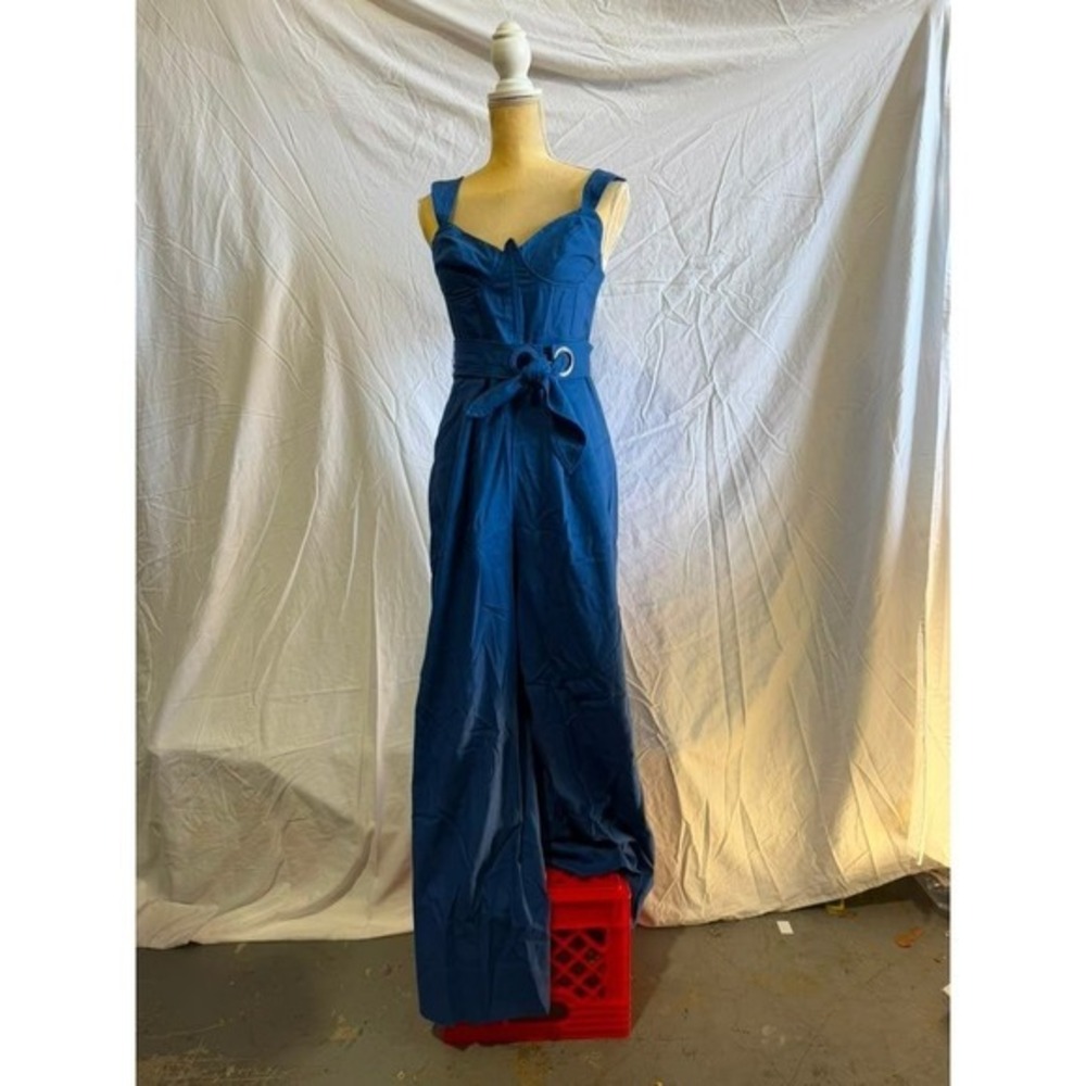 Farm Rio Dark Blue Jumpsuit - Size Medium- NWT - Picture 3 of 7